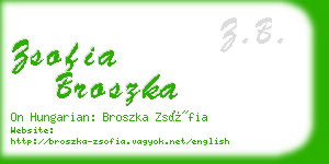 zsofia broszka business card